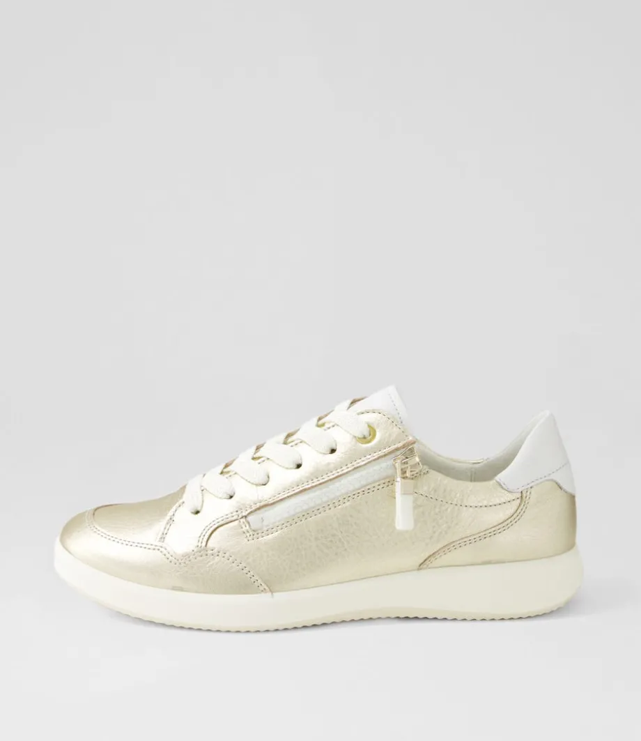 Roma 1 Platinum White Leather Sneakers<ARA Discount