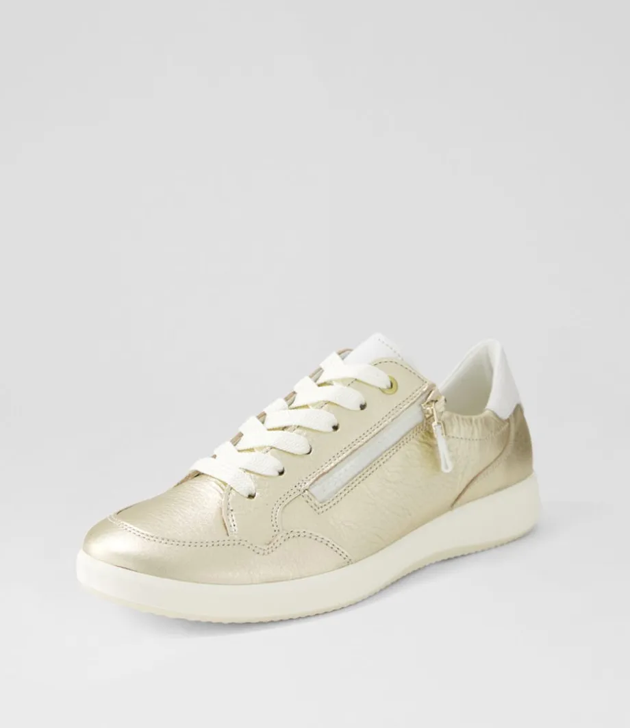 Roma 1 Platinum White Leather Sneakers<ARA Discount