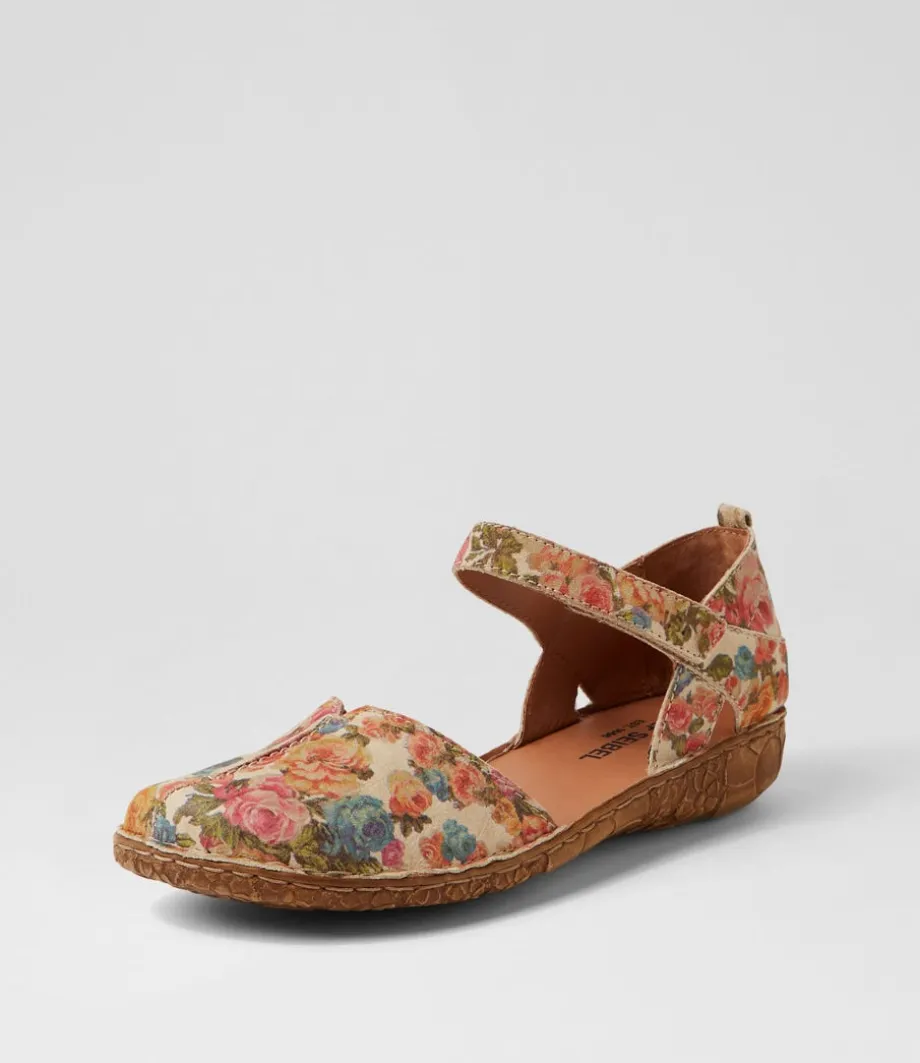 Rosalie 42 Beige Multi Leather Flat Shoes<JOSEF SEIBEL Outlet