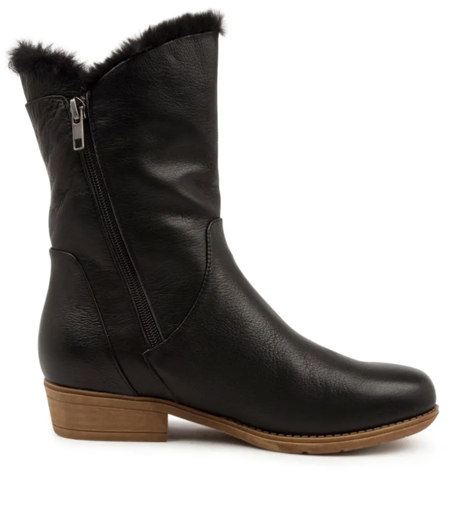 rudo_new_black_black_fur_leather_fur_3.webp Rudo New Black Black Fur Leather Fur<DJANGO & JULIETTE Discount