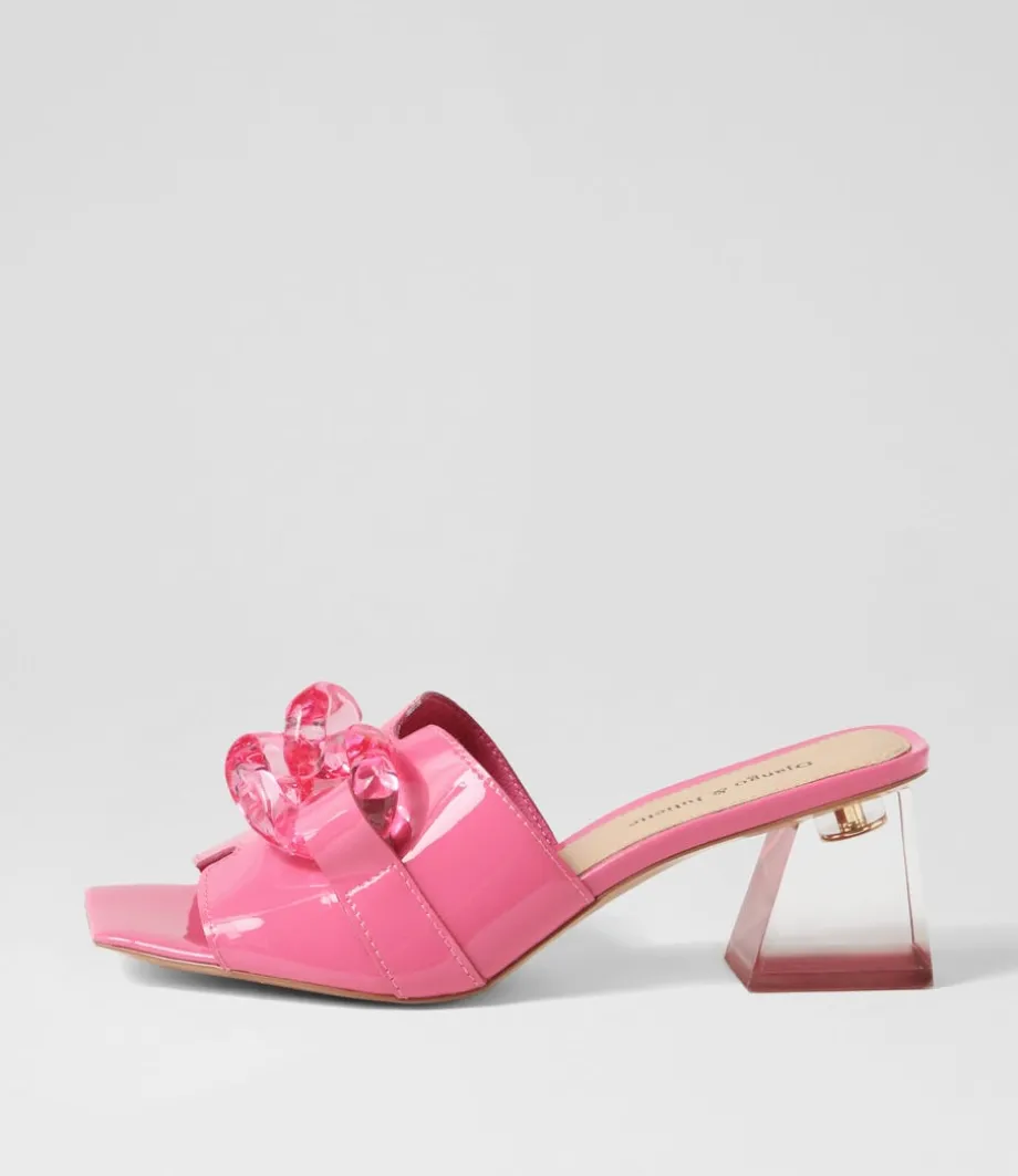 Rulie Pretty Pink Patent Leather Mules<DJANGO & JULIETTE Best