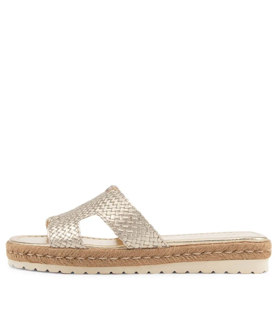 Sabeen Pale Gold Weave Sandals<DJANGO & JULIETTE Outlet