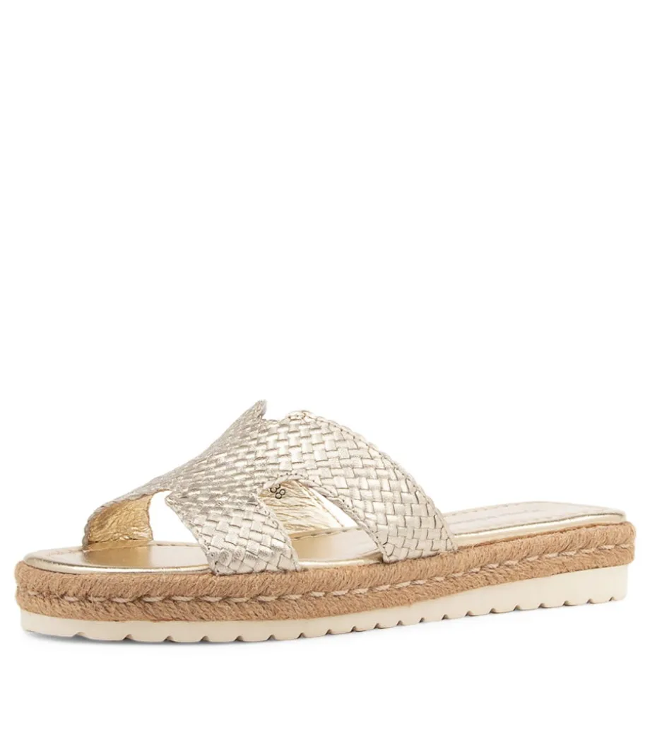 Sabeen Pale Gold Weave Sandals<DJANGO & JULIETTE Outlet