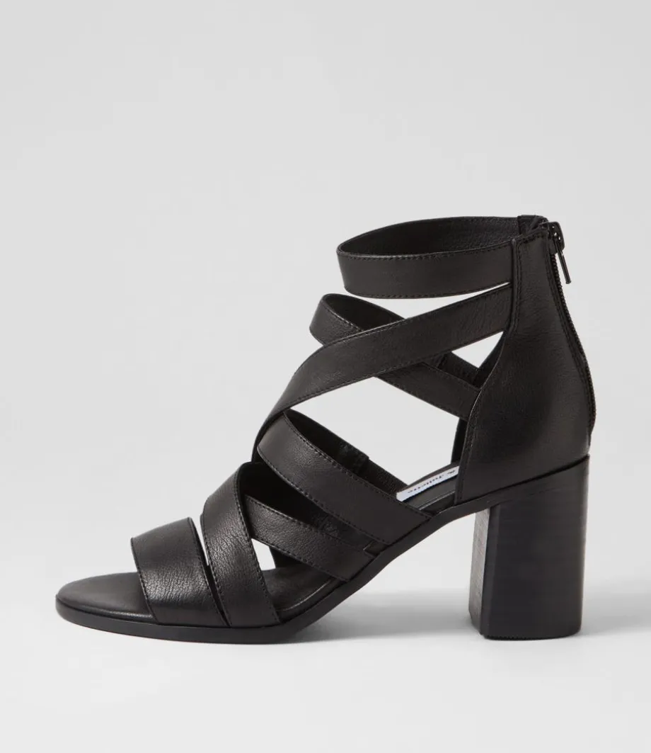 Sadals Black Leather Sandals<DJANGO & JULIETTE Shop