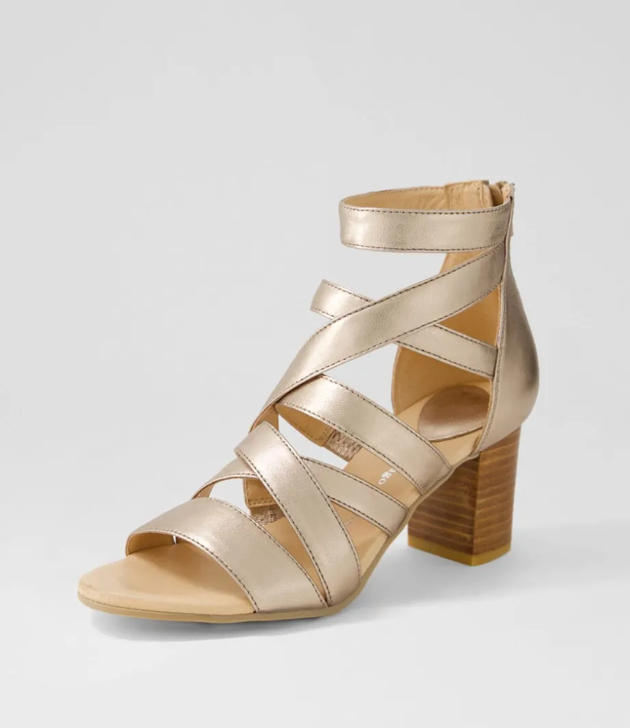 Sadals Champagne Leather Sandals<DJANGO & JULIETTE Best Sale