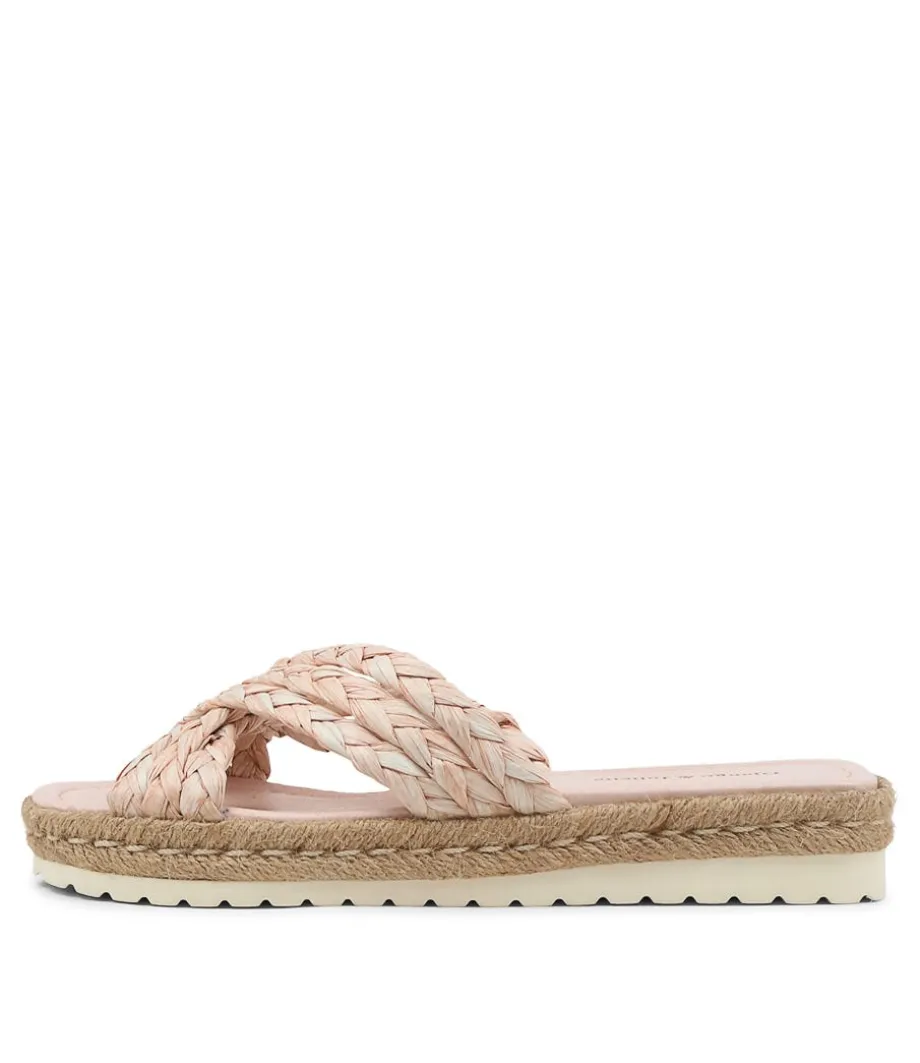 Saffad Peach Syn Raffia Espadrilles<DJANGO & JULIETTE Shop