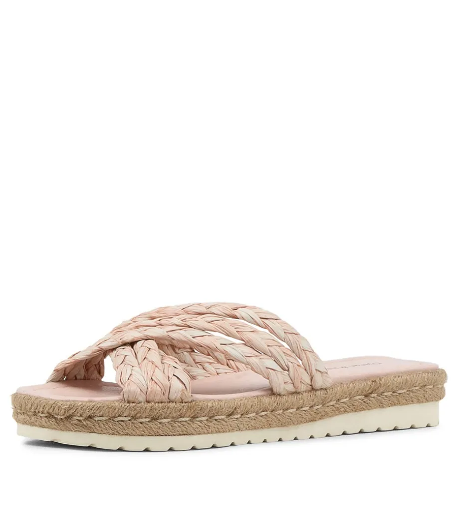 Saffad Peach Syn Raffia Espadrilles<DJANGO & JULIETTE Shop