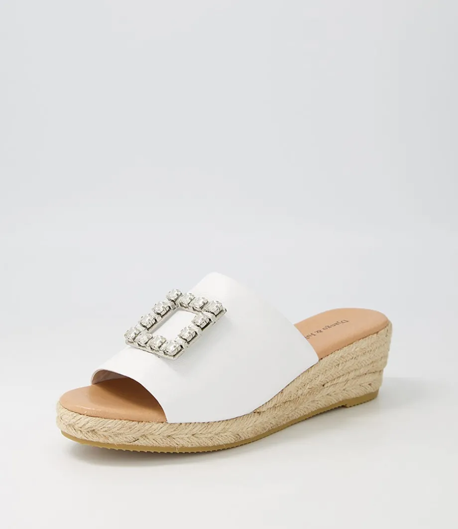 Samella White Natural Rope Leather Sandals<DJANGO & JULIETTE Cheap