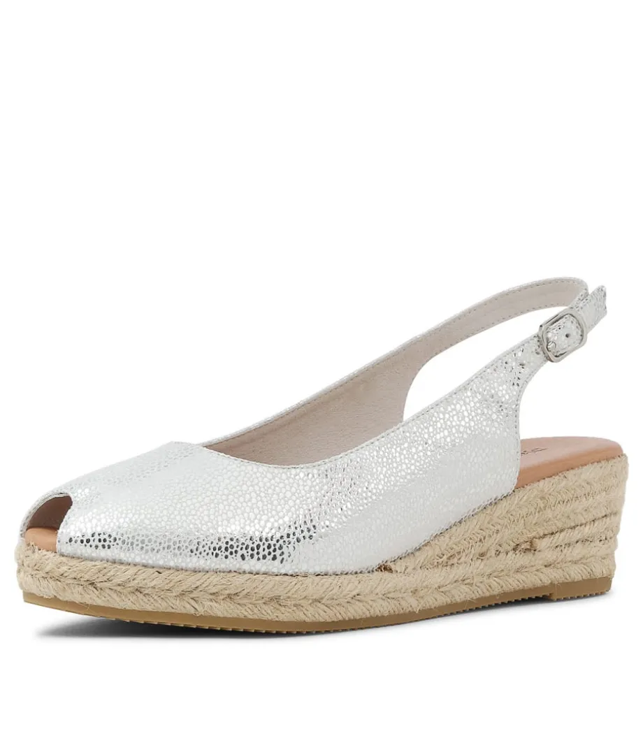 Saniarly Silver Rope Speckle Leather Sandals<DJANGO & JULIETTE Online