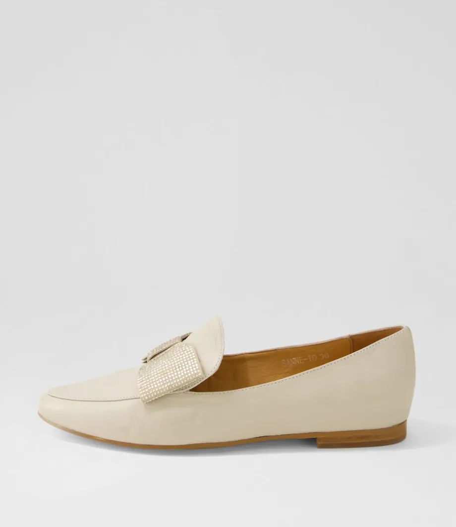 Sanne Almond Gold Jewels Leather Loafers<TOP END Hot