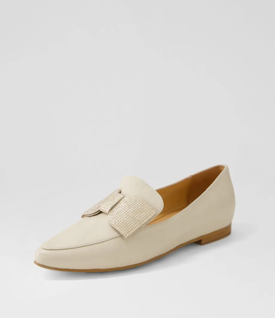Sanne Almond Gold Jewels Leather Loafers<TOP END Hot