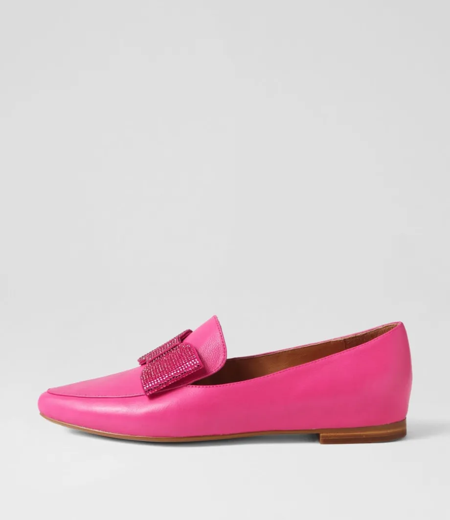 Sanne Fuchsia Jewels Leather Loafers<TOP END New