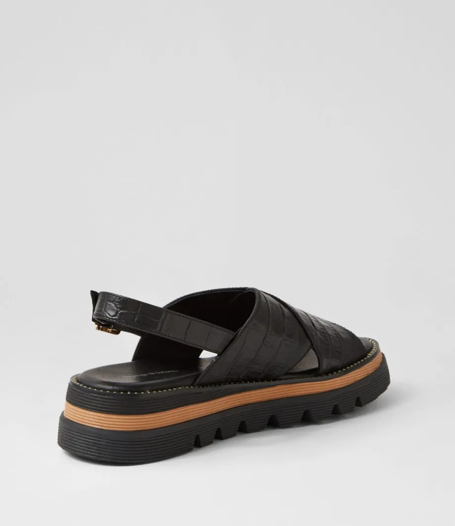 sasi_black_croc_leather_sandals_2.webp Sasi Black Croc Leather Sandals<DJANGO & JULIETTE New