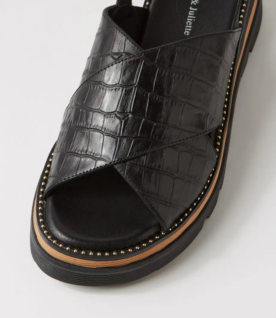 sasi_black_croc_leather_sandals_3.webp Sasi Black Croc Leather Sandals<DJANGO & JULIETTE New