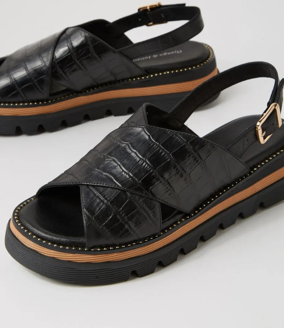 sasi_black_croc_leather_sandals_4.webp Sasi Black Croc Leather Sandals<DJANGO & JULIETTE New