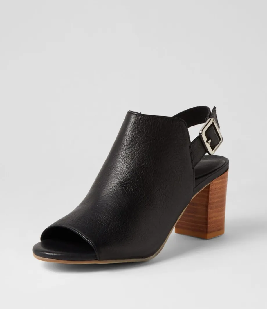 Sauda Black Natural Leather Sandals<DJANGO & JULIETTE Cheap