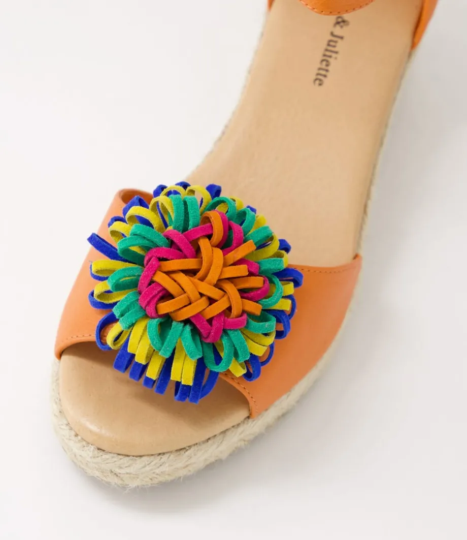 savea_bright_orange_leather_suede_espadrilles_3.webp Savea Bright Orange Leather Suede Espadrilles<DJANGO & JULIETTE New