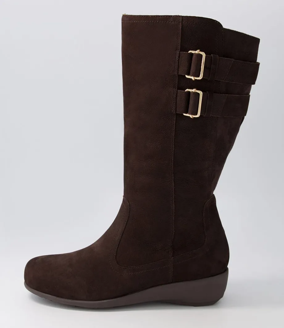 Sawyer Xf Choc Tumble Nubuck Knee High Boots<ZIERA Shop