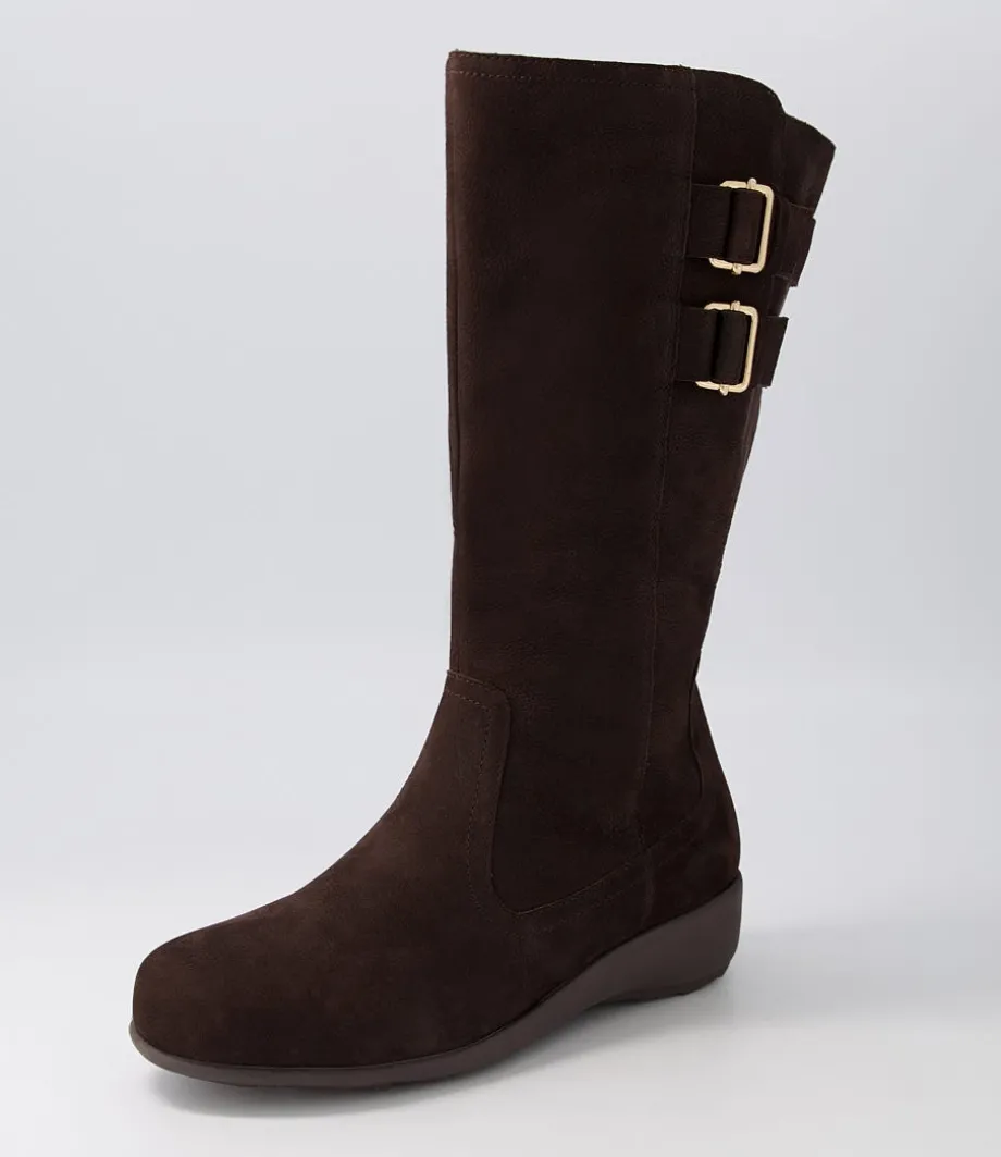 Sawyer Xf Choc Tumble Nubuck Knee High Boots<ZIERA Shop