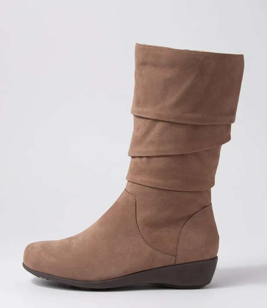 Seattle Xf Taupe Tumble Nubuck Calf Boots<ZIERA Outlet