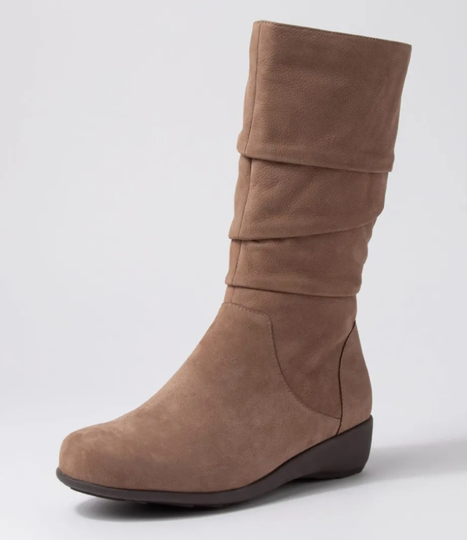 Seattle Xf Taupe Tumble Nubuck Calf Boots<ZIERA Outlet