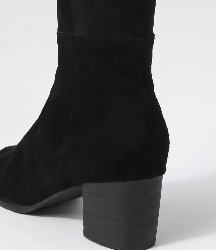 setley_black_suede_stretch_microsuede_knee_high_boots_4.webp Setley Black Suede Stretch Microsuede Knee High Boots<DJANGO & JULIETTE Online