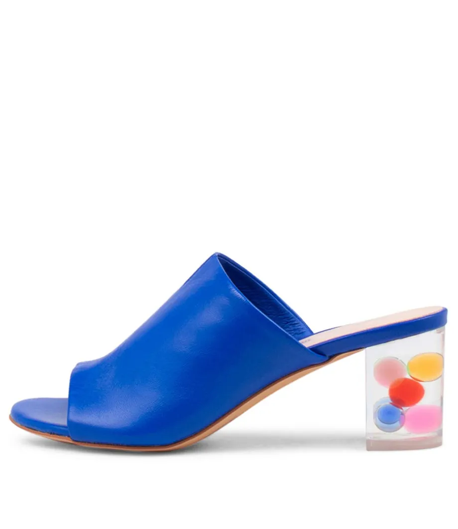 Shae Cobalt Leather Sandals<DJANGO & JULIETTE Store