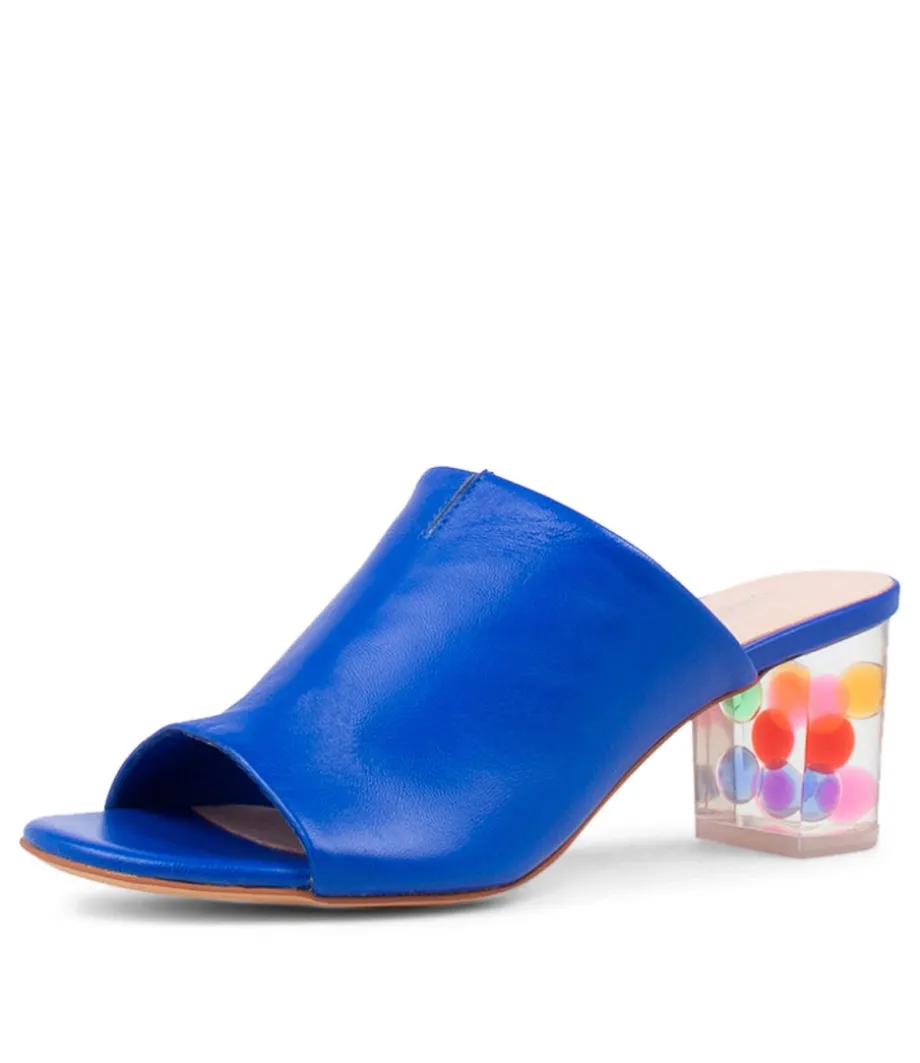 Shae Cobalt Leather Sandals<DJANGO & JULIETTE Store