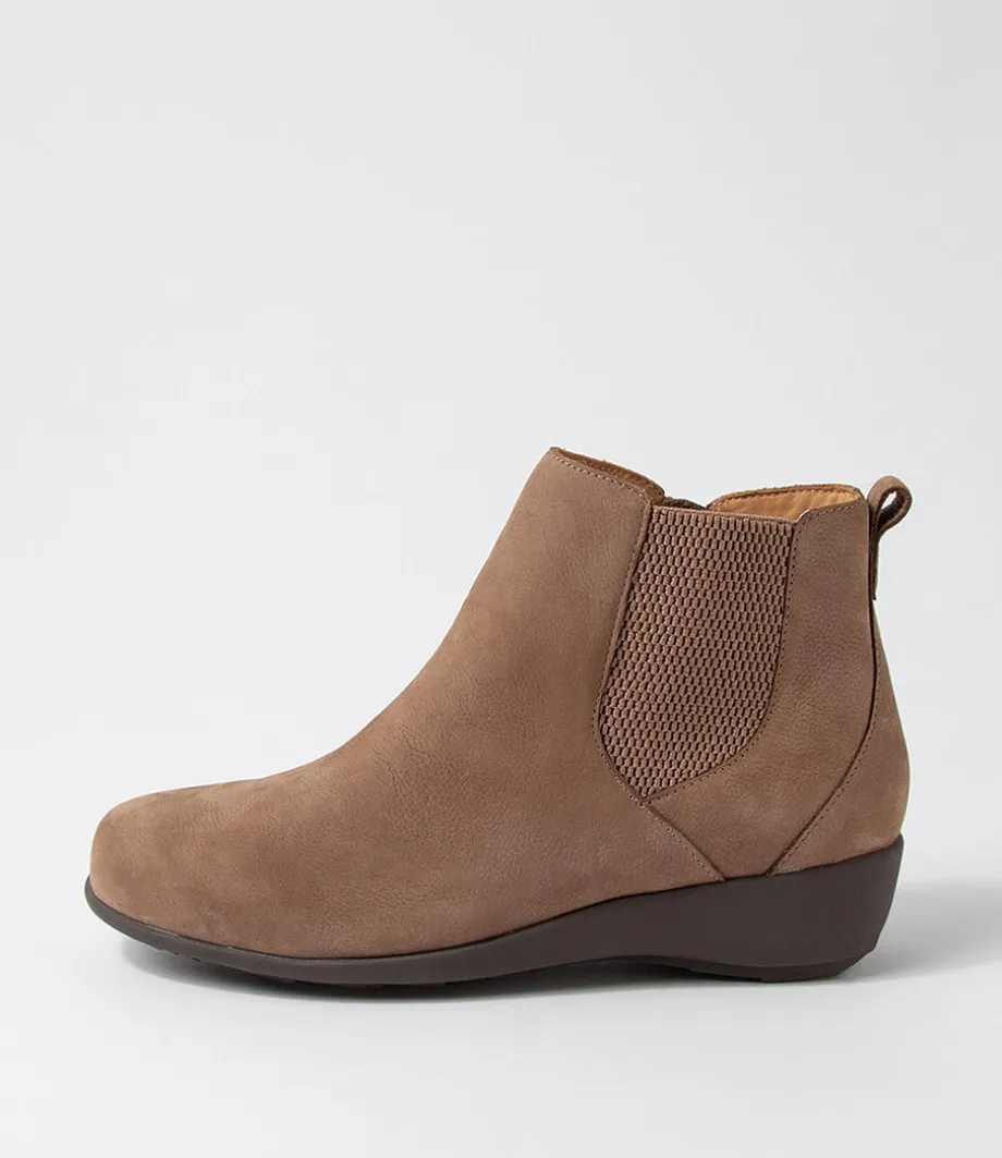 Shanghai Xf Taupe Tumble Nubuck Chelsea Boots<ZIERA Cheap
