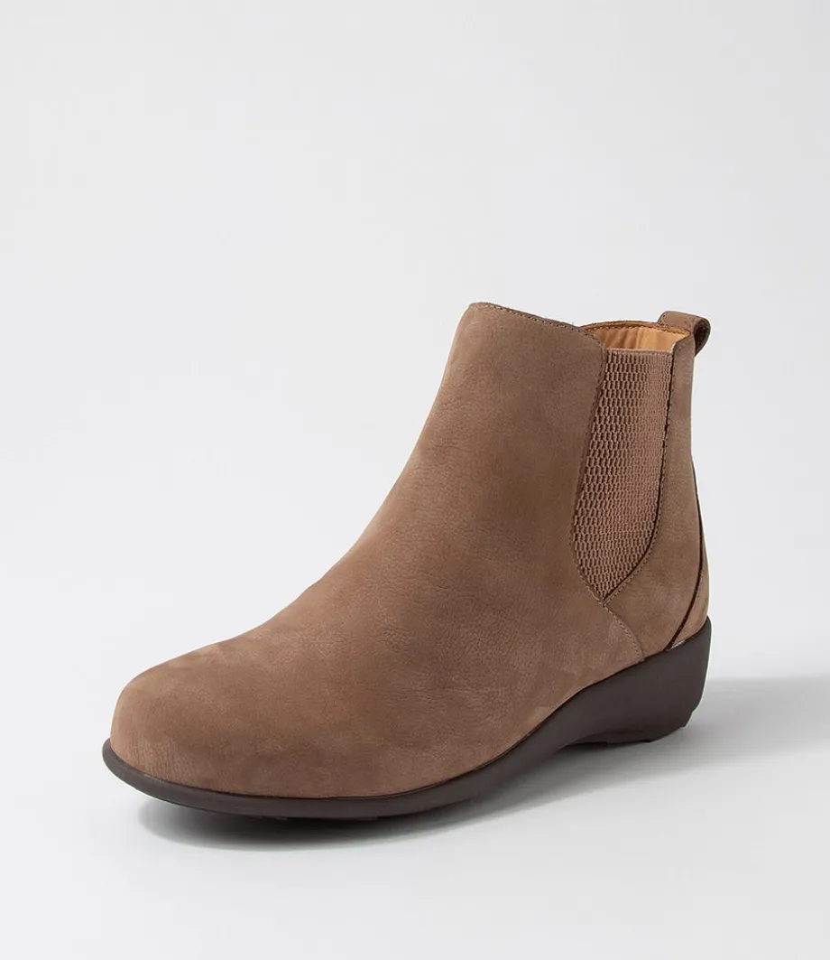 Shanghai Xf Taupe Tumble Nubuck Chelsea Boots<ZIERA Cheap