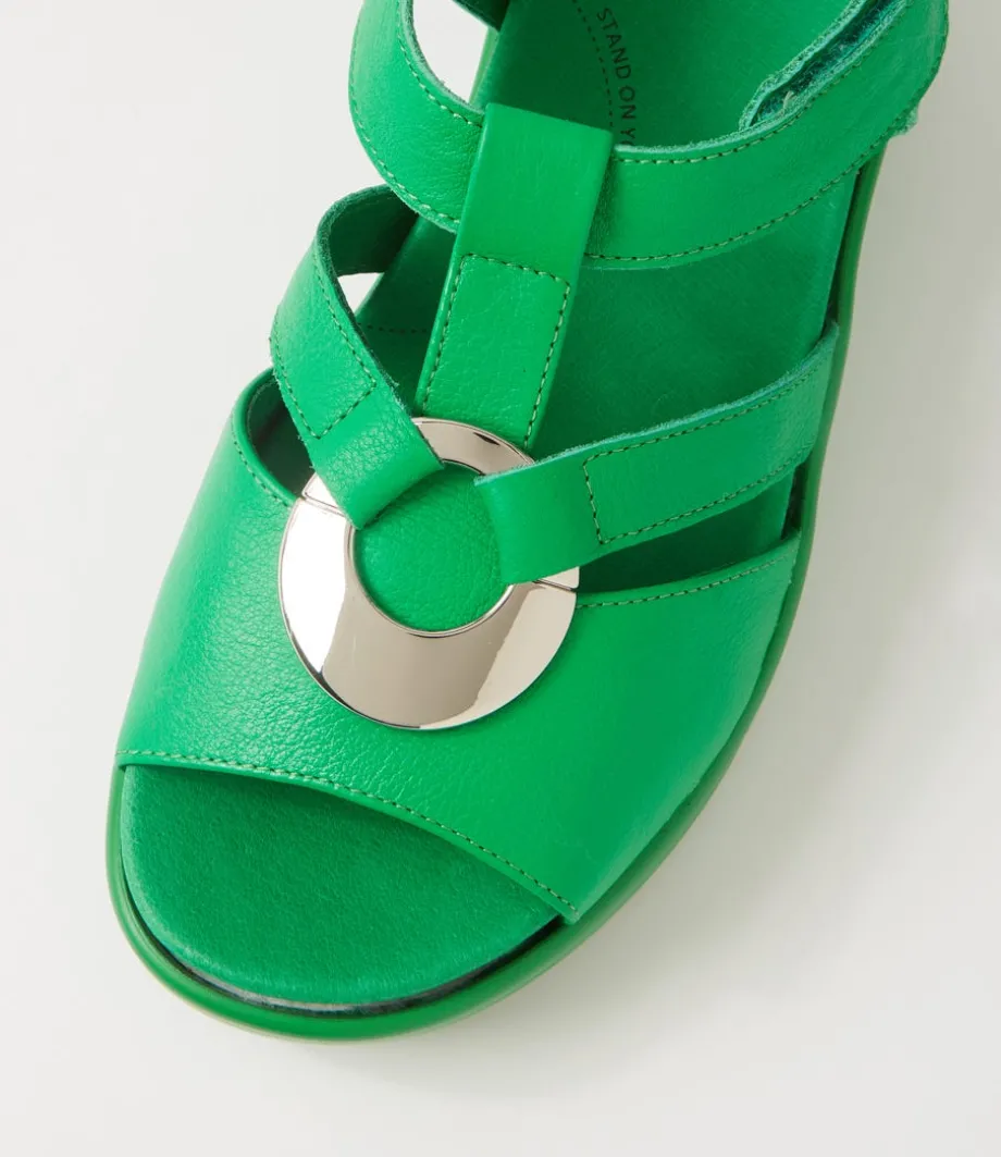 sharrell_xw_bright_emerald_leather_sandals_3.webp Sharrell Xw Bright Emerald Leather Sandals<ZIERA Best