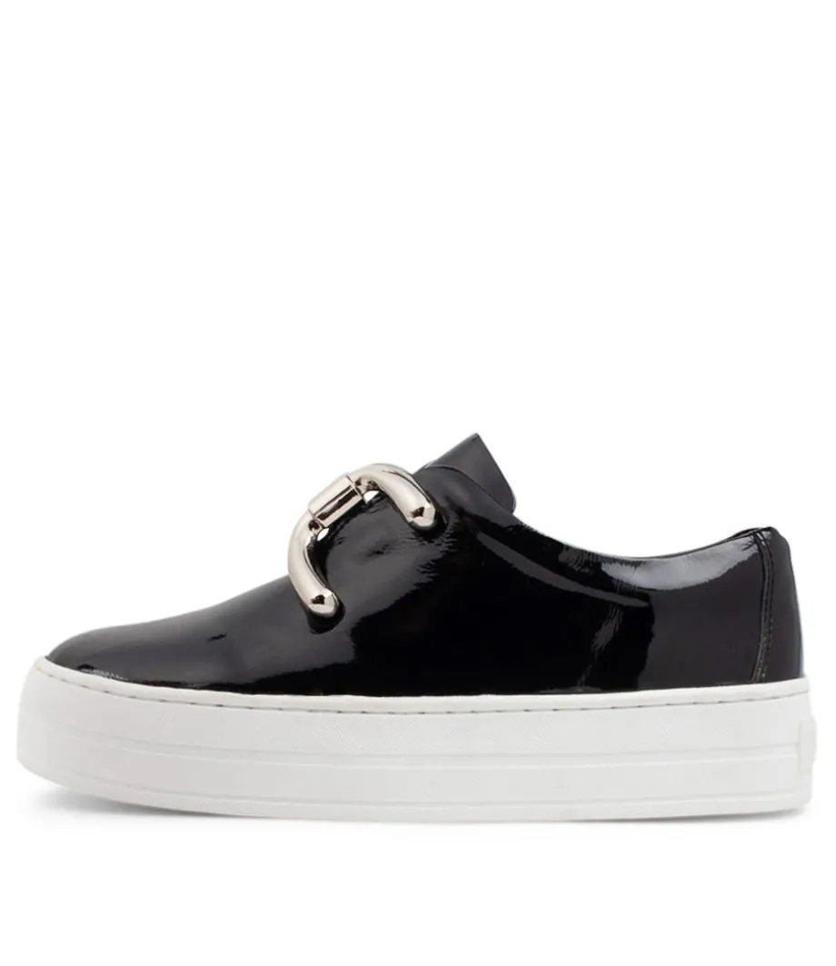Shelina Black Patent Leather Sneakers Ws<DJANGO & JULIETTE Cheap