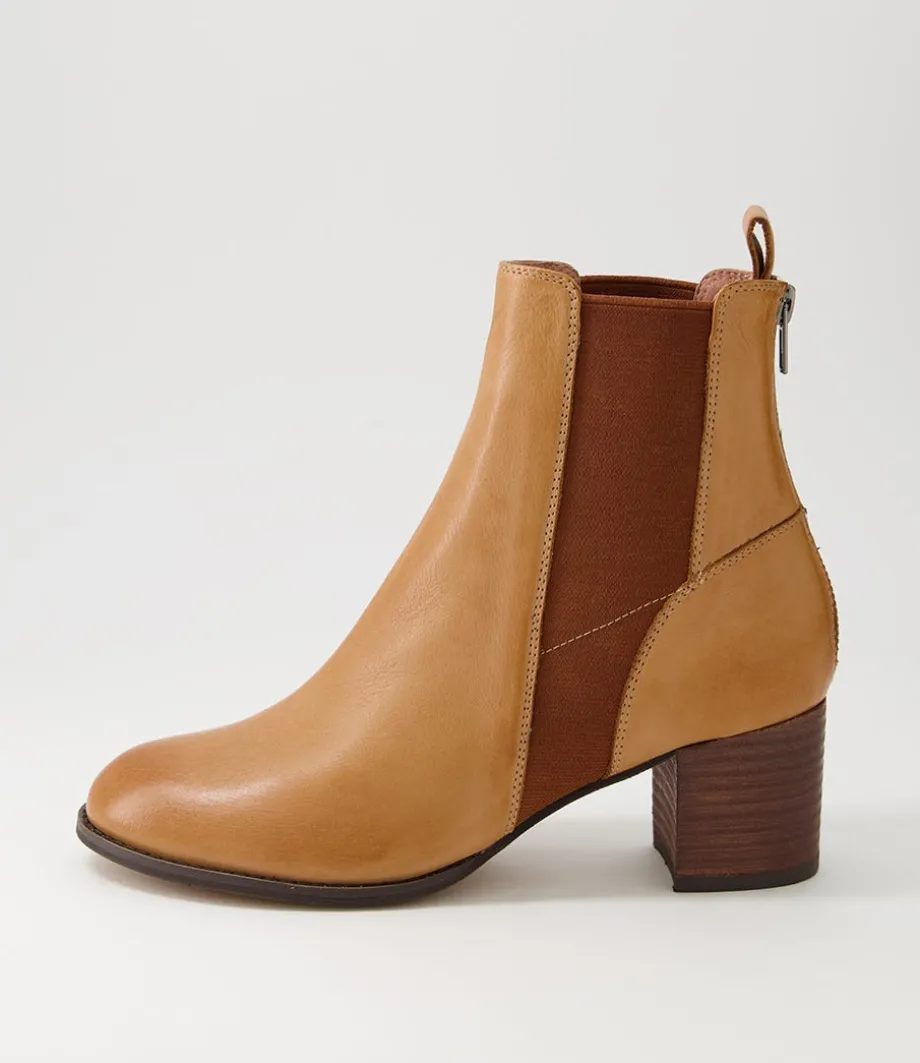 Shoko New Tan Choc Leather Chelsea Boots<DJANGO & JULIETTE Shop