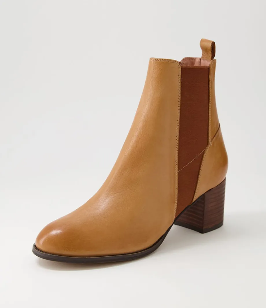Shoko New Tan Choc Leather Chelsea Boots<DJANGO & JULIETTE Shop