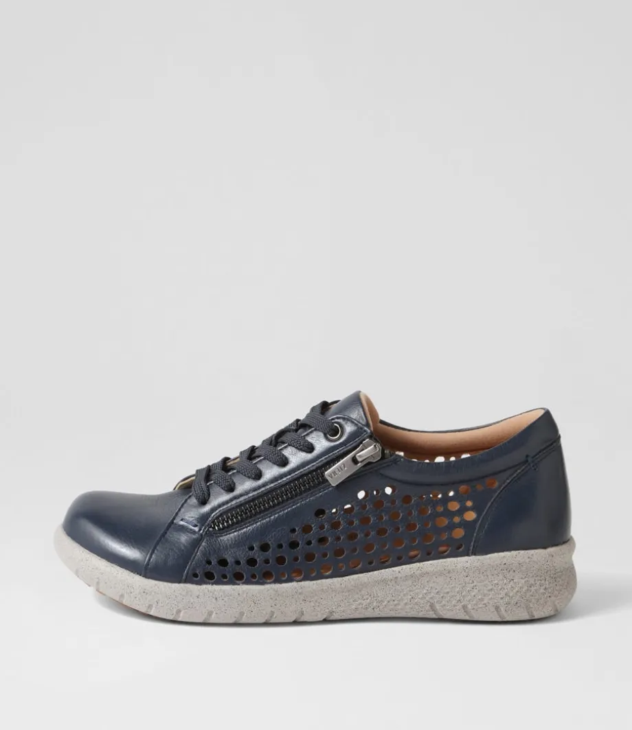 Shovo Xf Navy Misty Leather Sneakers<ZIERA Discount