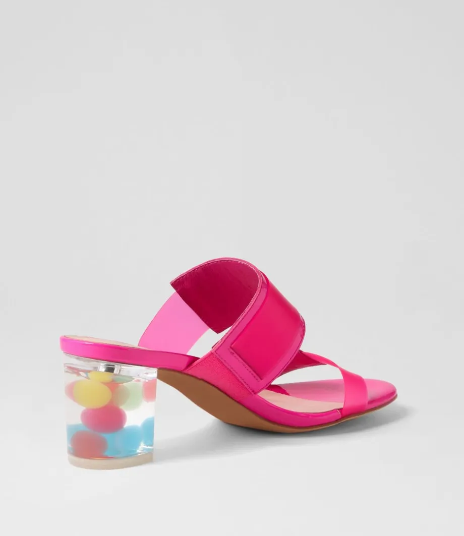 sistel_hot_pink_new_bubble_patent_vinylite_mules_2.webp Sistel Hot Pink New Bubble Patent Vinylite Mules<DJANGO & JULIETTE Best