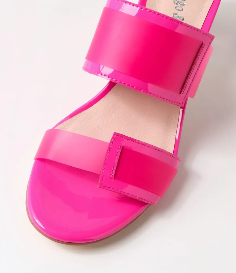 sistel_hot_pink_new_bubble_patent_vinylite_mules_3.webp Sistel Hot Pink New Bubble Patent Vinylite Mules<DJANGO & JULIETTE Best