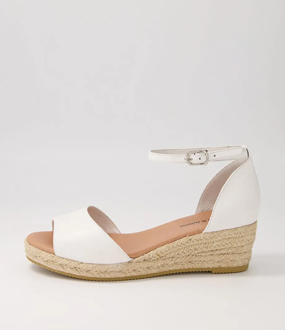 Skip White Natural Rope Leather Sandals<DJANGO & JULIETTE Cheap