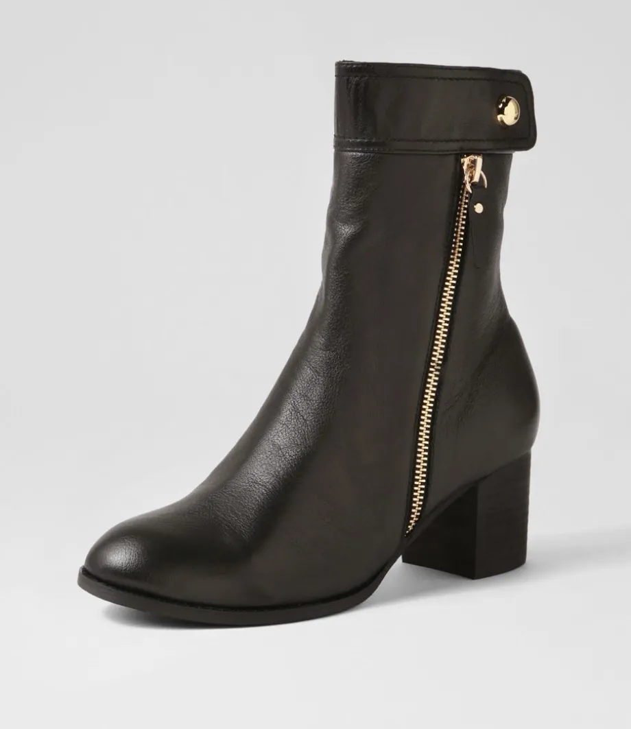 Skyy Black Leather Chelsea Boots<DJANGO & JULIETTE Store
