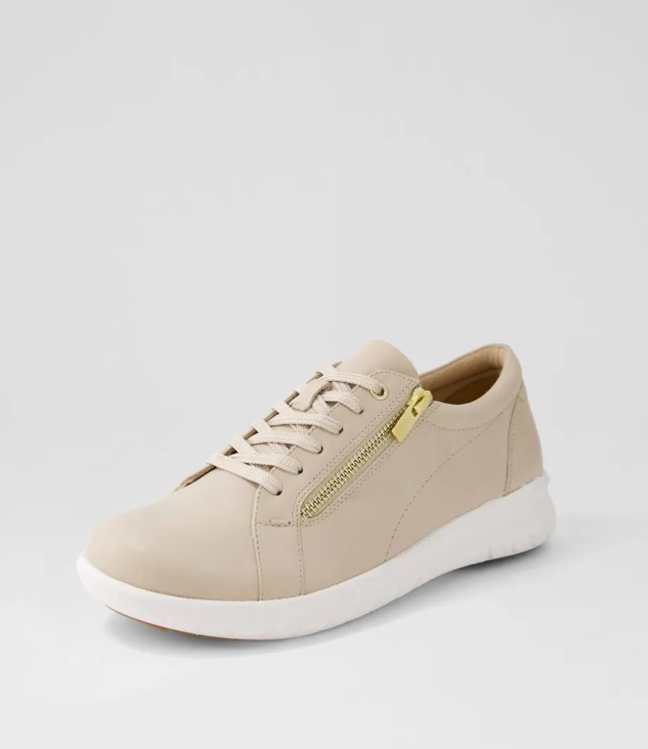 Solar Xf Almond Leather Sneakers<ZIERA Outlet