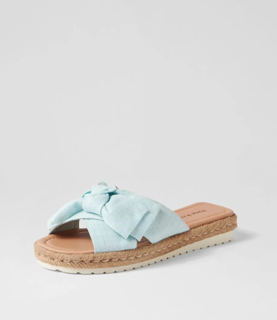 Stannis Pale Blue Fabric Espadrilles<DJANGO & JULIETTE Store