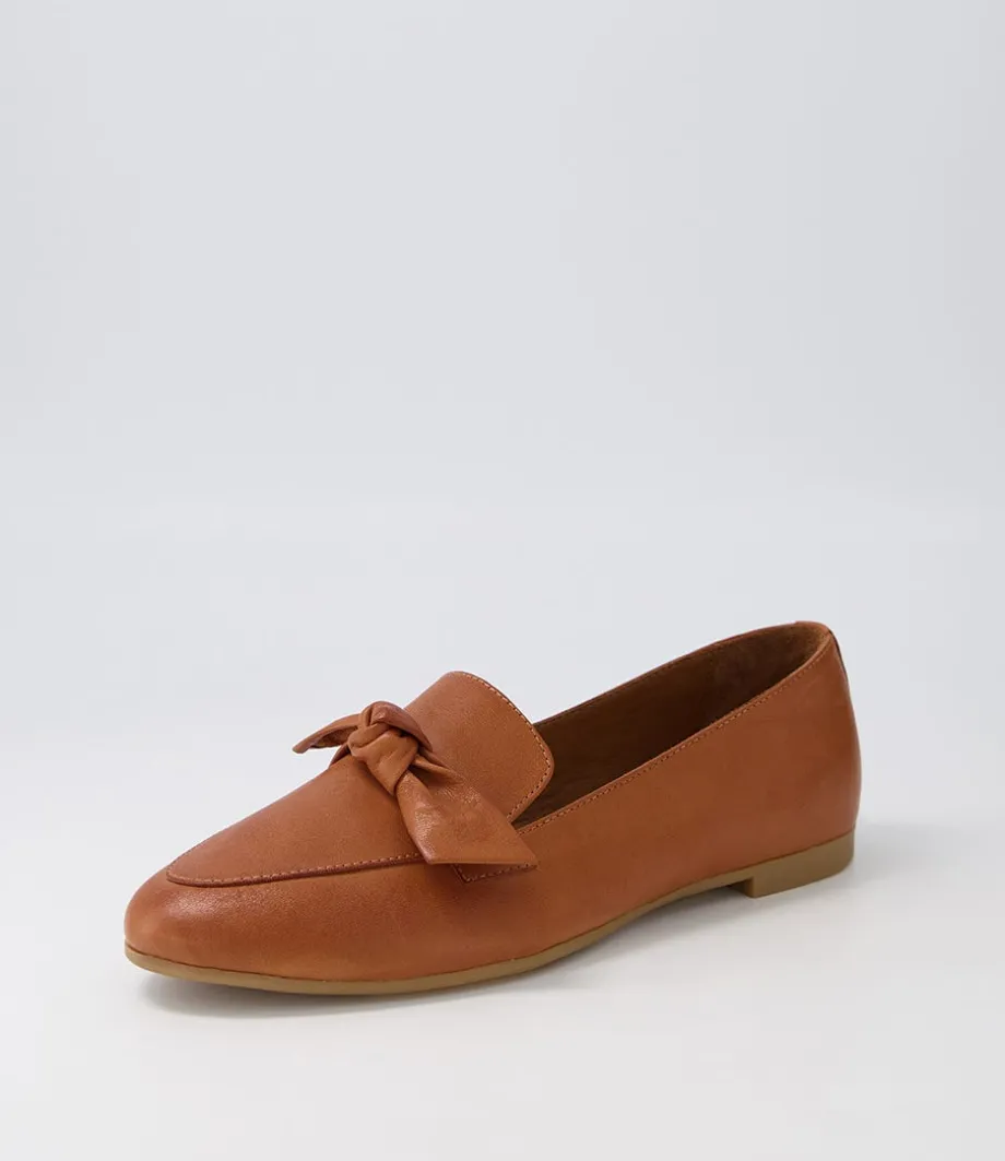 Starna Tan Leather Loafers<DIANA FERRARI Best