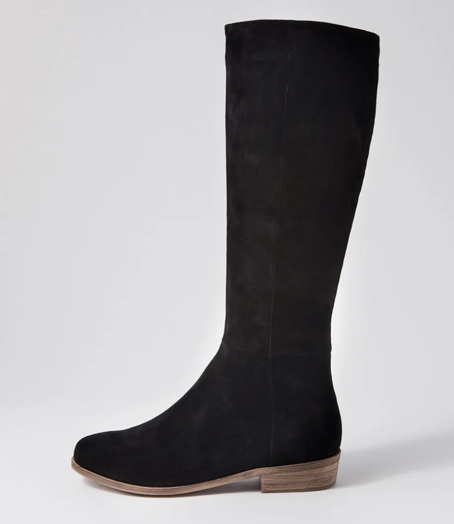 Strath Black Suede Knee High Boots<DJANGO & JULIETTE Best Sale