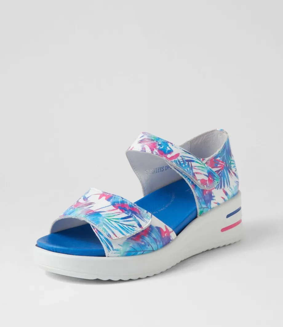 Sunnieys Xw Blue Palms Leather Sandals<ZIERA Best Sale