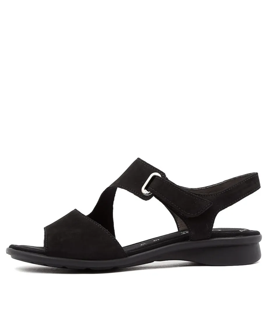 Suraya Schwarz Nubuck Leather<GABOR Best