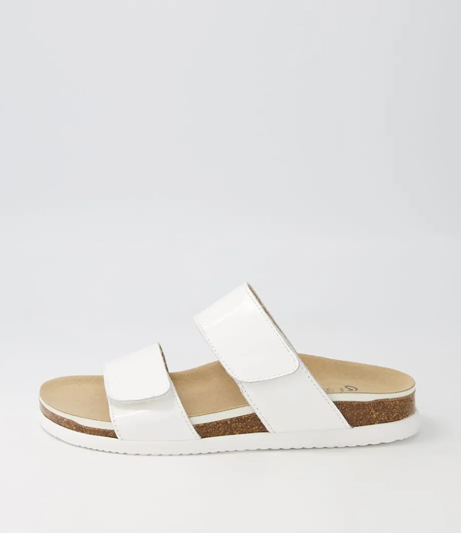 Sylt 04 White Leather Slides<ARA Hot