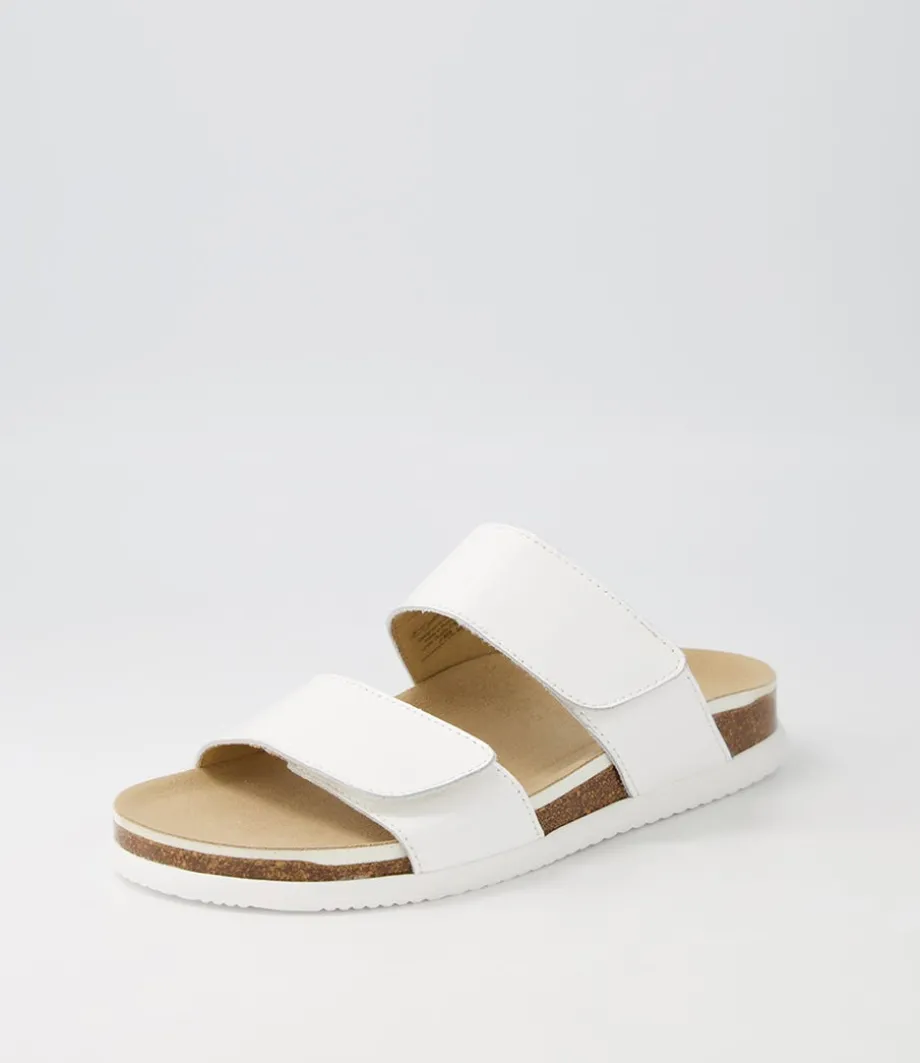 Sylt 04 White Leather Slides<ARA Hot