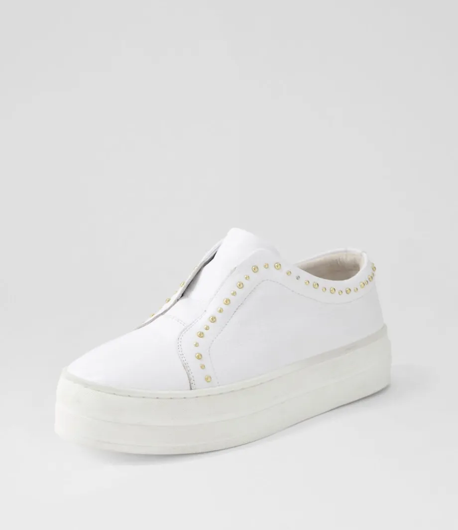 Synty White Leather Sneakers<DJANGO & JULIETTE Shop