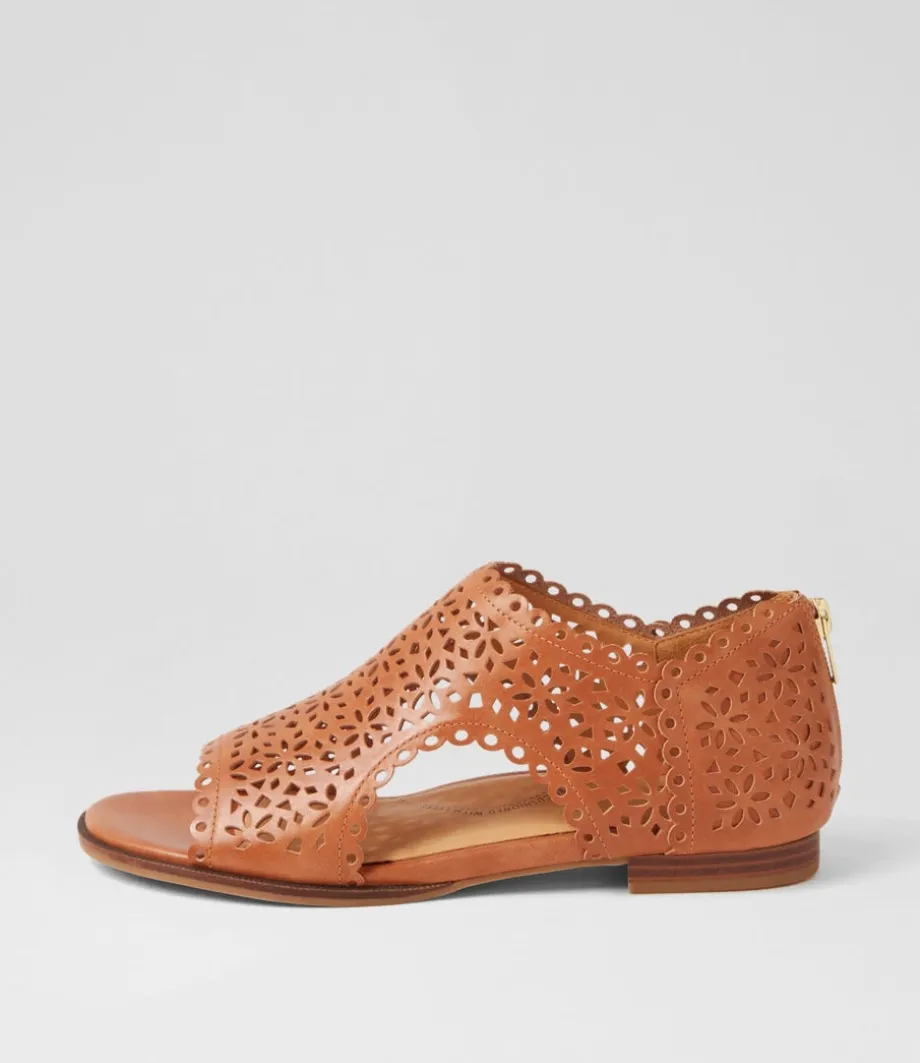Talexys W Tan Leather Sandals<ZIERA Cheap