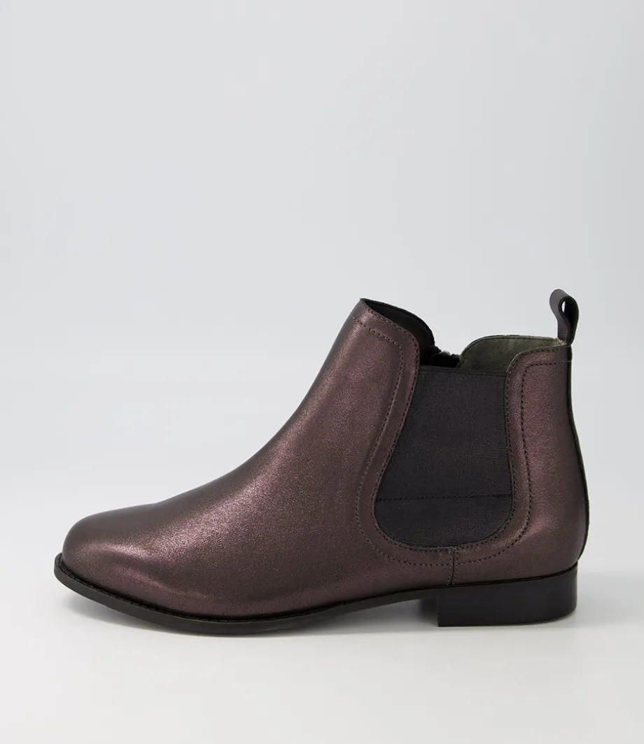 Talia Xf Black Glow Leather Chelsea Boots<ZIERA Best Sale